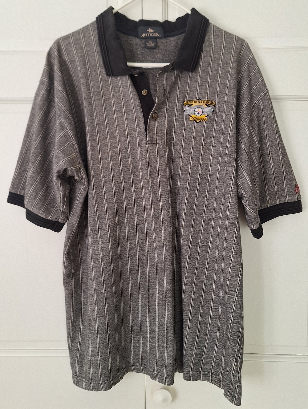 Antigua Pittsburgh Steelers Three Rivers Stadium men's cotton polo shirt